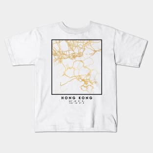 HONG KONG CHINA CITY STREET MAP ART Kids T-Shirt